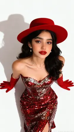 Girl in red hat 