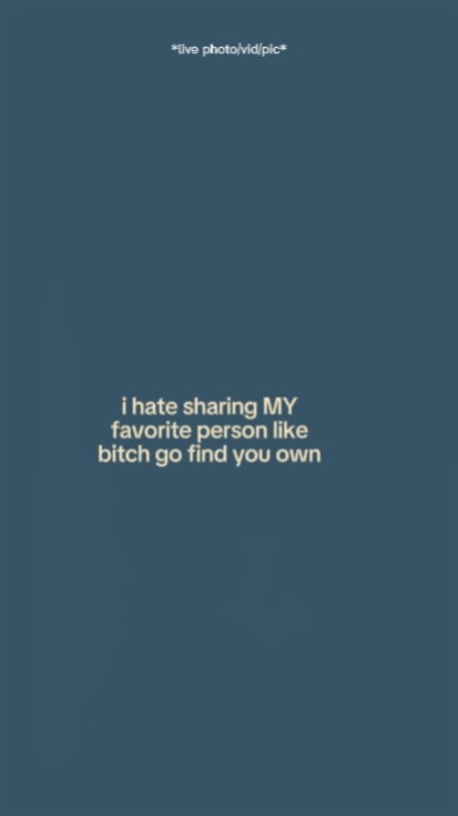 I hate sharing
