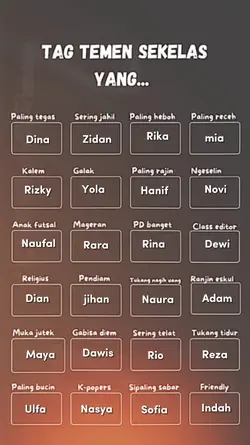 tag teman sekelas