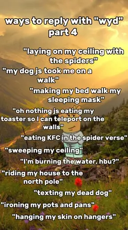 ways 2 reply 4 "wyd"