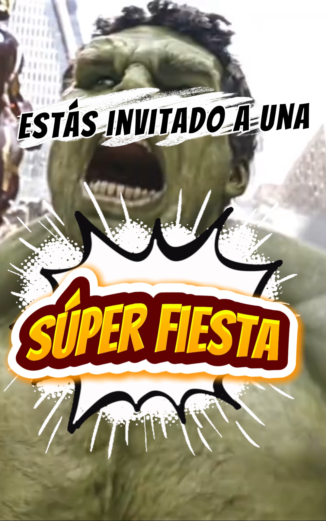 Invitación Hulk 