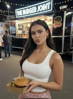 Swipe-Reveal Food Truck Selfies