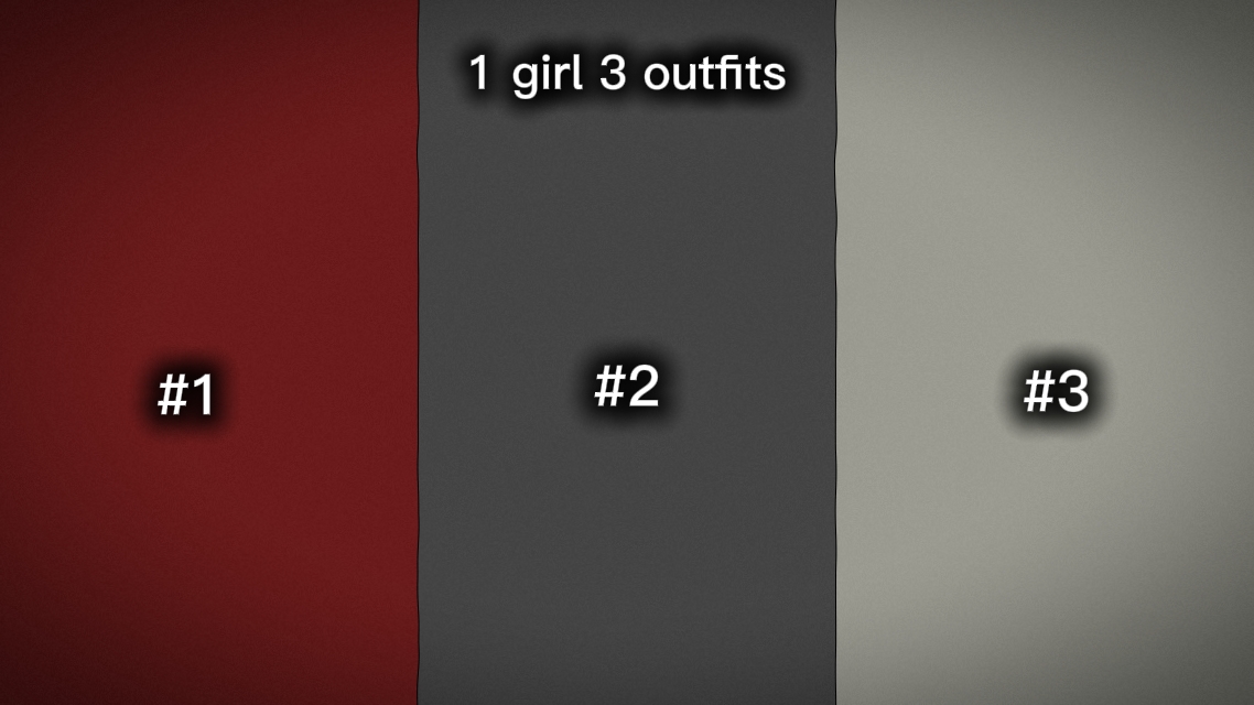 1 menina 3 roupas 