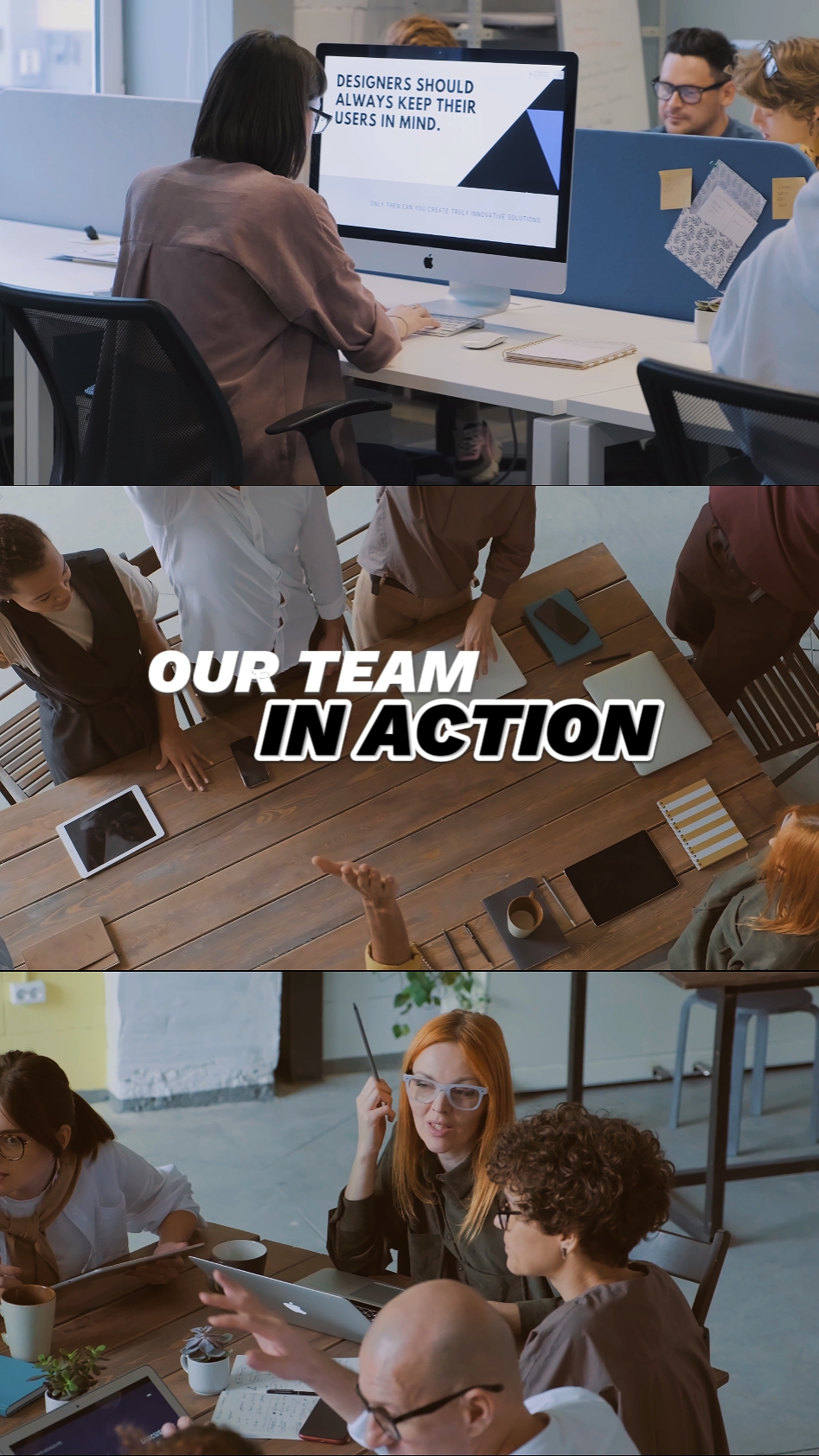 our team in action