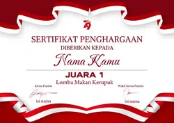 Sertifikat Lomba