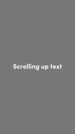 Scrolling up text 2
