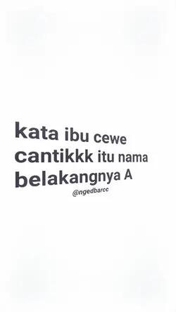 KATA IBU CEWE CANTIK