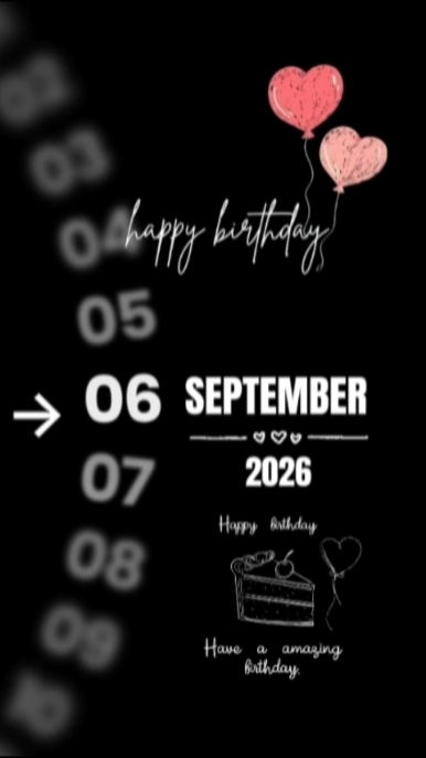 BIRTHDAY 6 SEPTEMBER