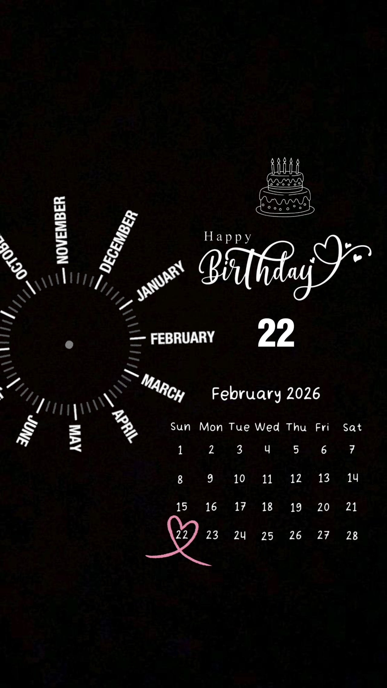 Cumpleaños 22 de febrero