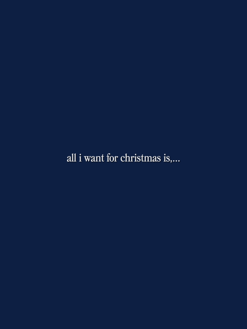 all i want