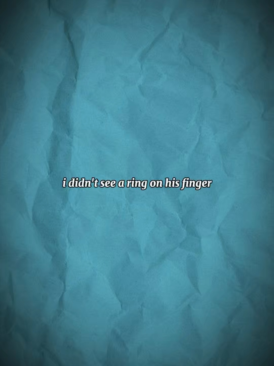 Ididntseearingonhis