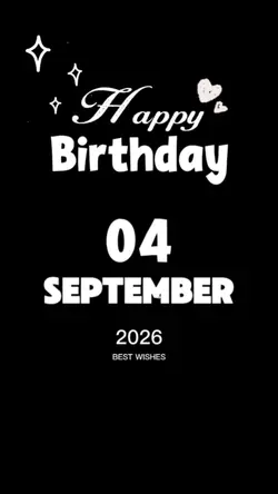 Birthday 4 September