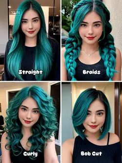 Teal Hair Style 