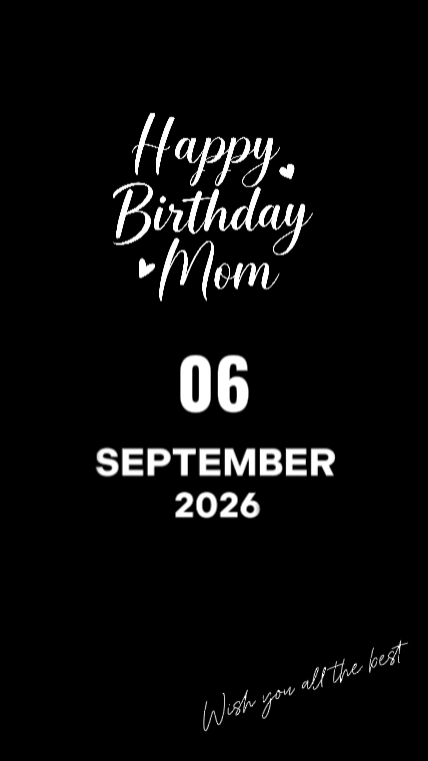 HBD MOM 6 SEPTEMBER 