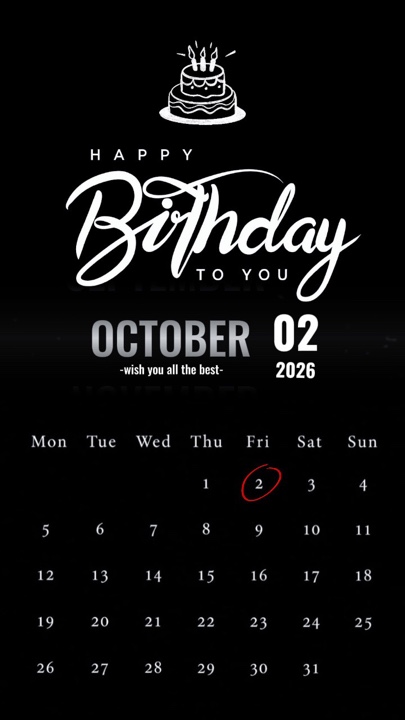 Hbd 2 de outubro 