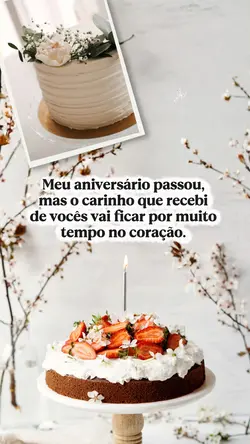 Agradecimento aniver