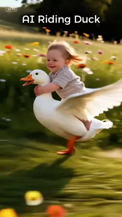 AI riding duck