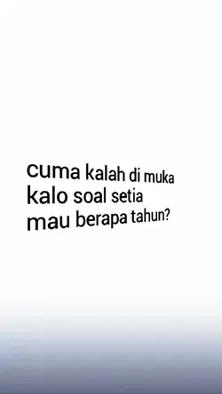cuma kalah dimuka 