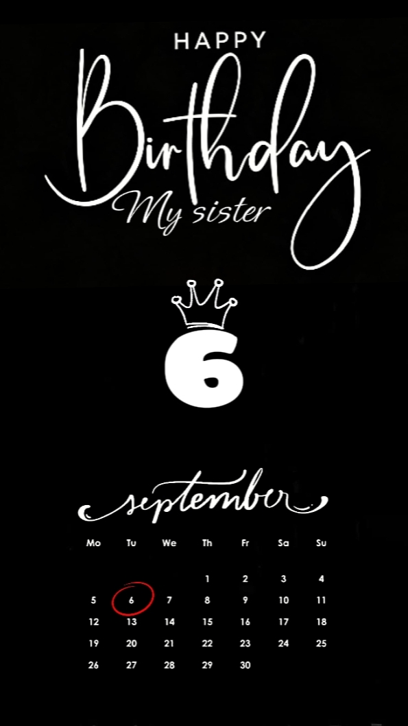B'day Sister 6 Sept