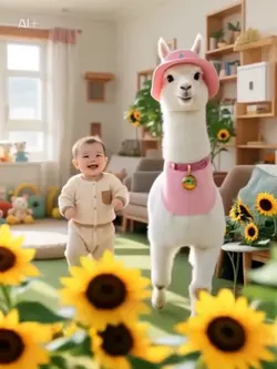 アルパカとダンスをする