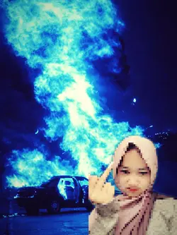api biru pixel