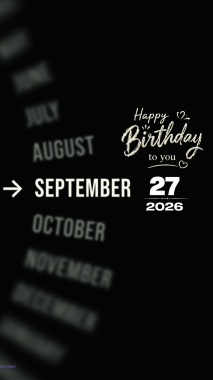 27 September Brthdy