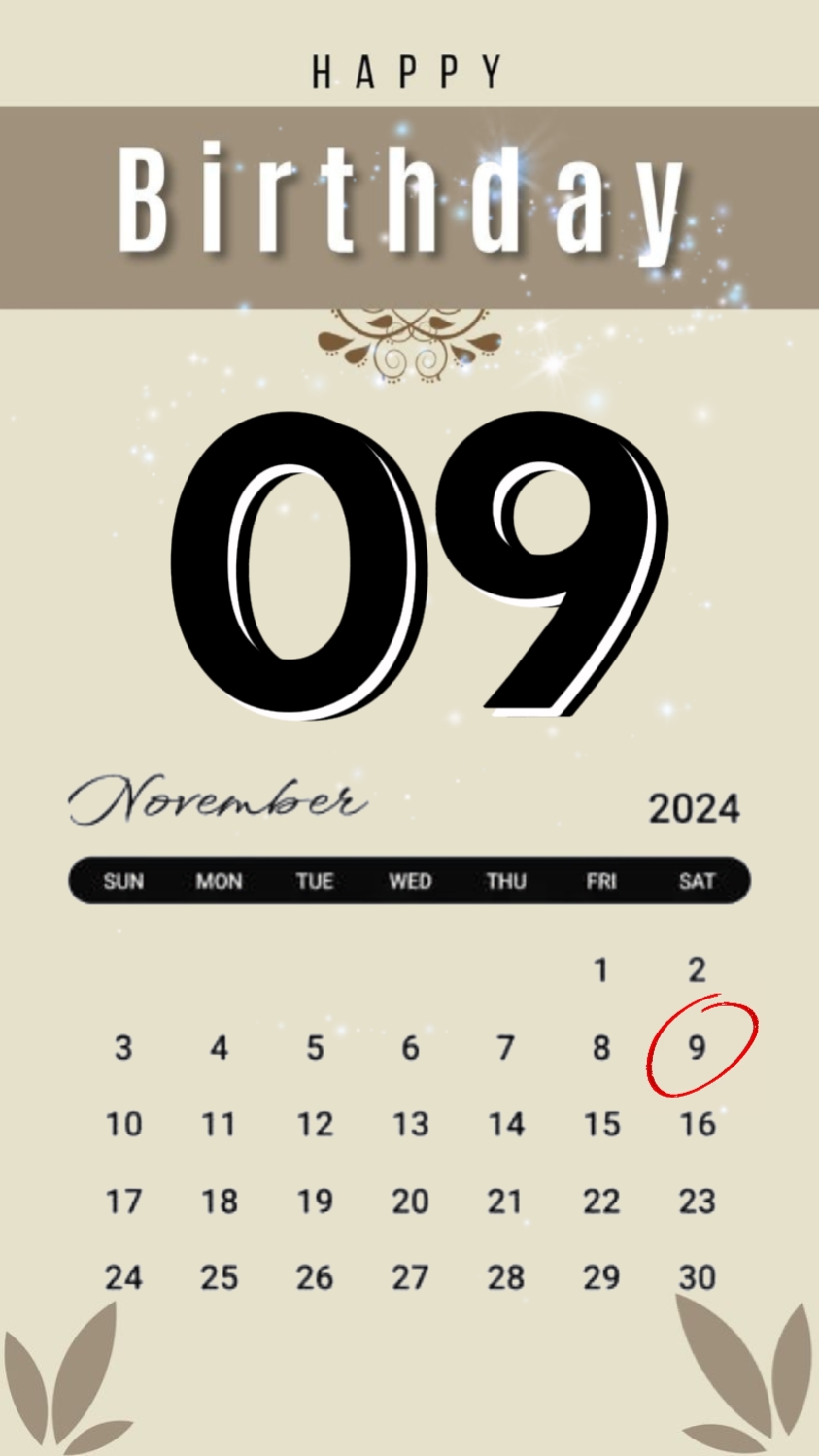 HBD 09 NOVEMBRE