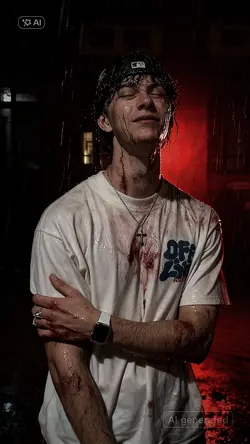 Rainy horror shoot