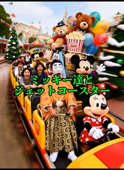 写真１枚ミッキーとジェットコースター