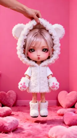 ホワイト くま パーカー つかまれ