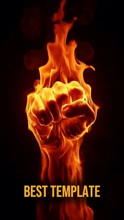 Hand on fire 