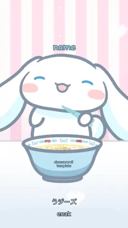 Cinnamoroll fav food