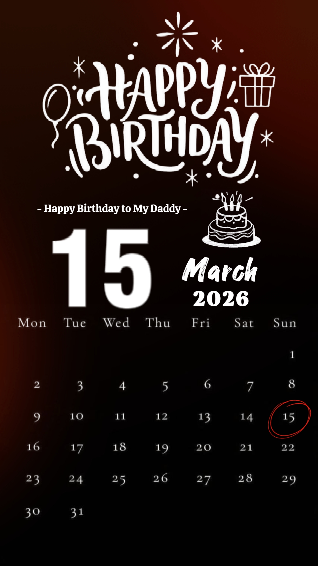 Feliz cumpleaños papá | 15 de marzo