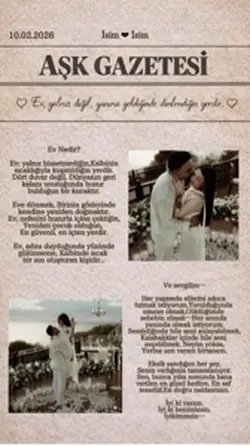 Aşk anı gazetesi 