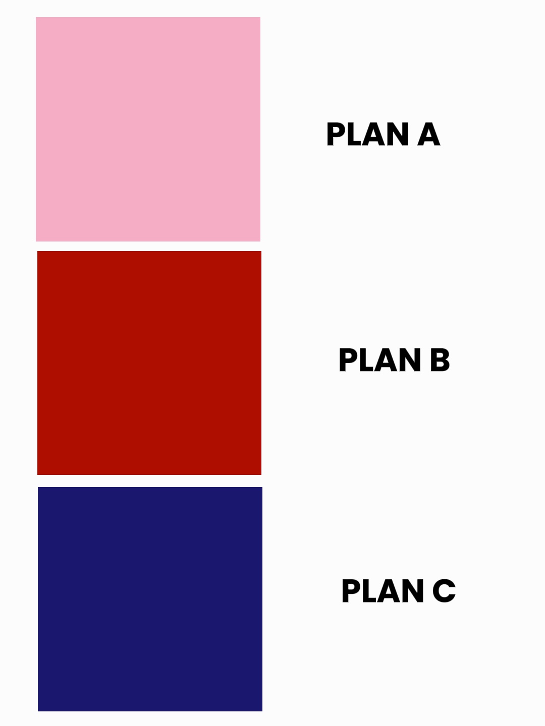  PLAN A, B, C
