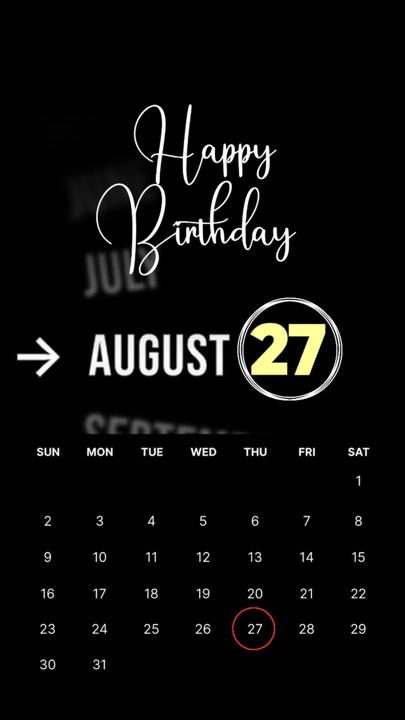 ANNIVERSAIRE 27 AOUT