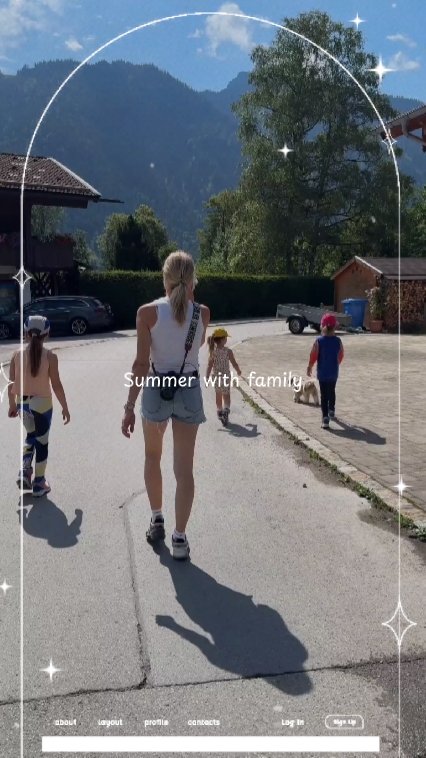 Familia de verano con 