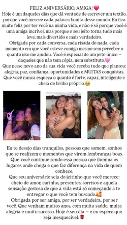Parabéns amiga