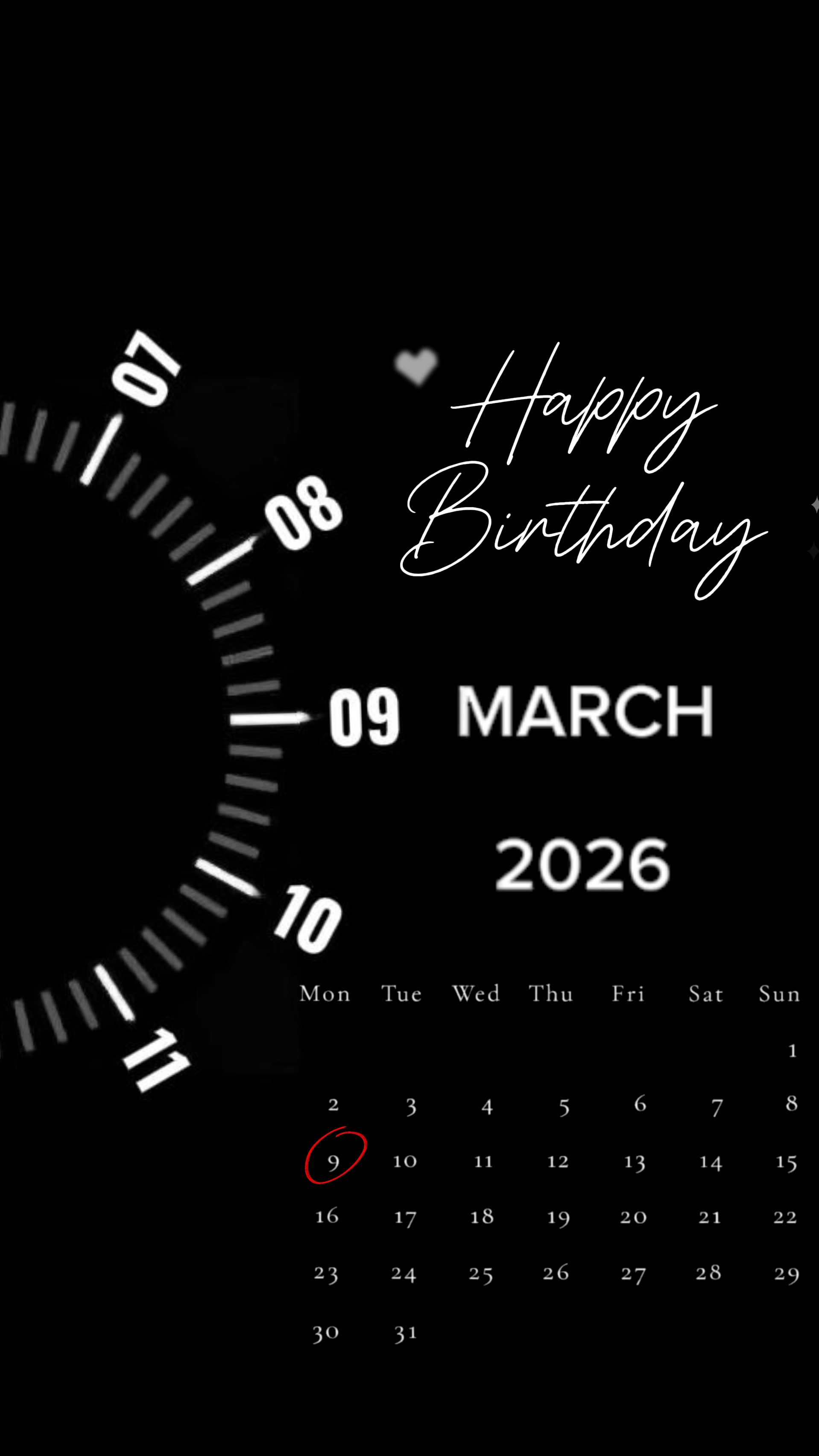 Feliz cumpleaños 9 de marzo 