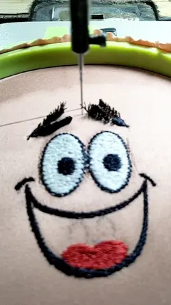 Embroidery smile