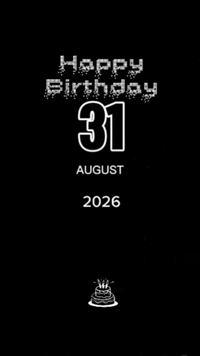 HBD 31th AUGUST