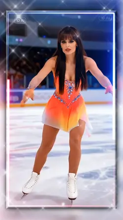 Femme patineuse