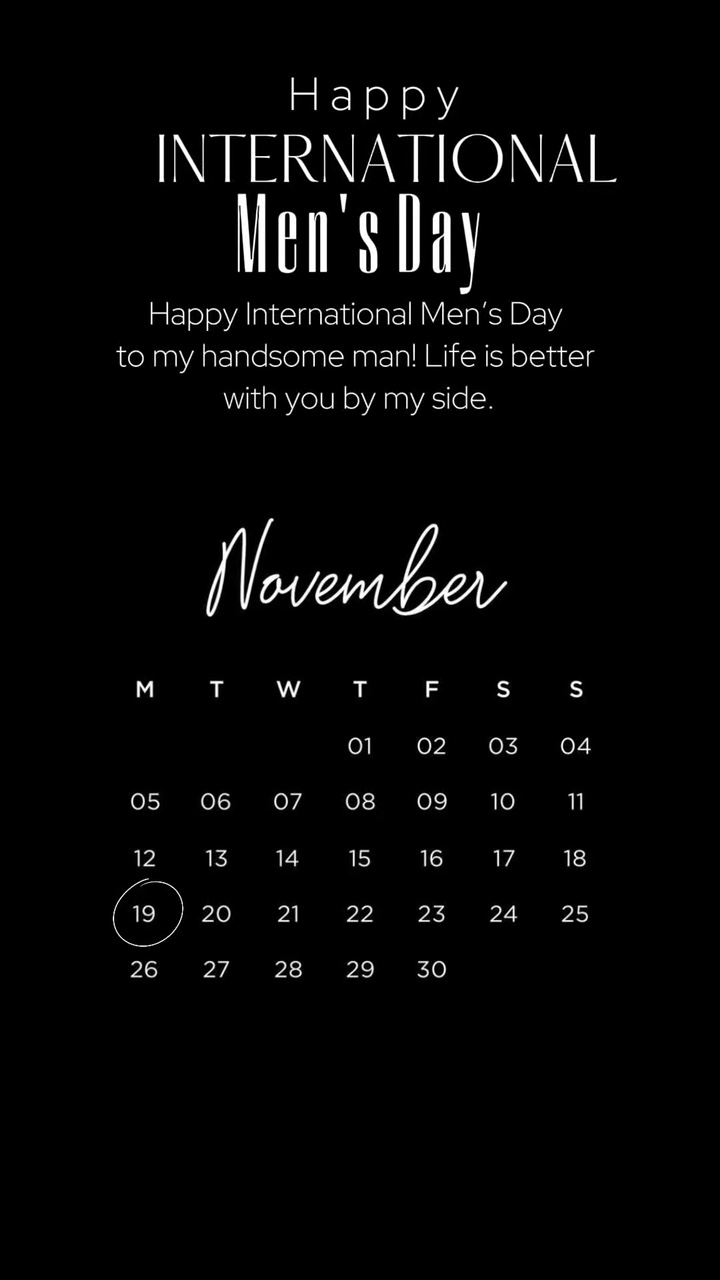 Feliz dia dos homens 