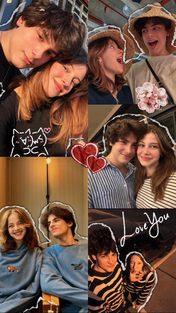 Collage de fotos de pareja