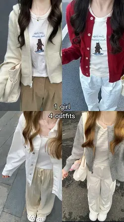 1 girl 4 outfits