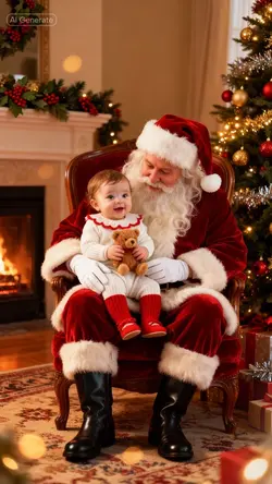 Baby with santa