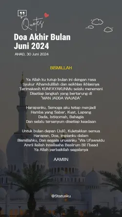 Doa akhir bulan juni
