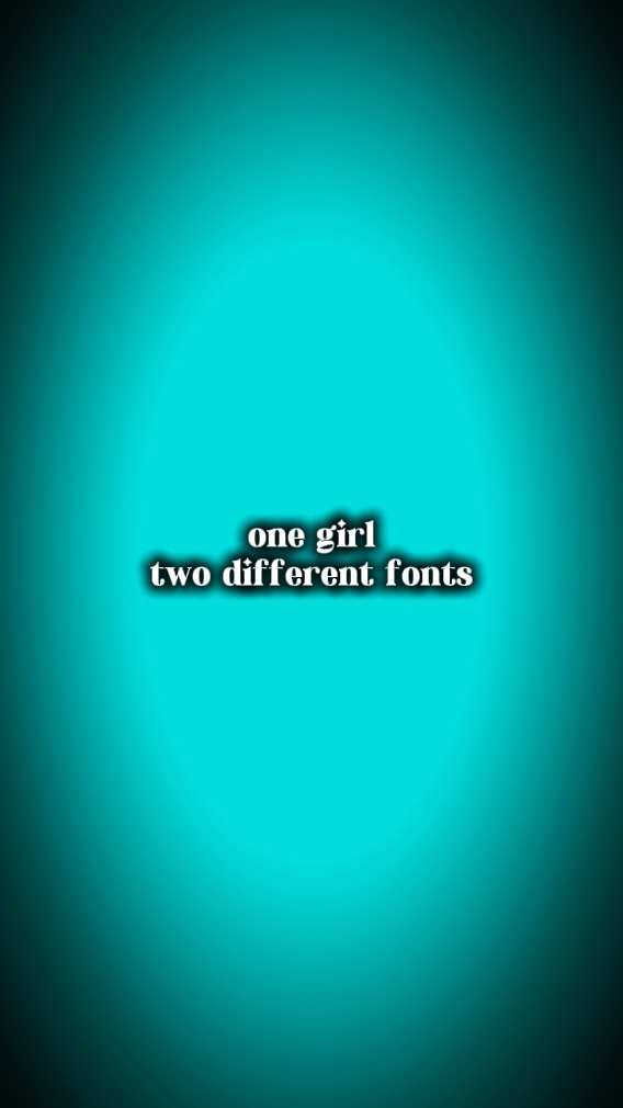 1 girl two different
