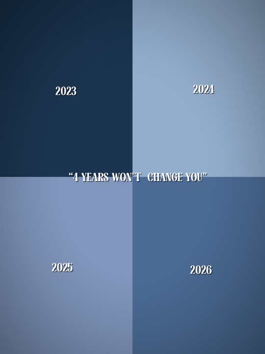 4 Jahre werden sich nicht ändern 