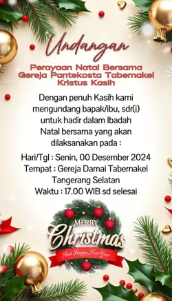 Undangan Natal trbr
